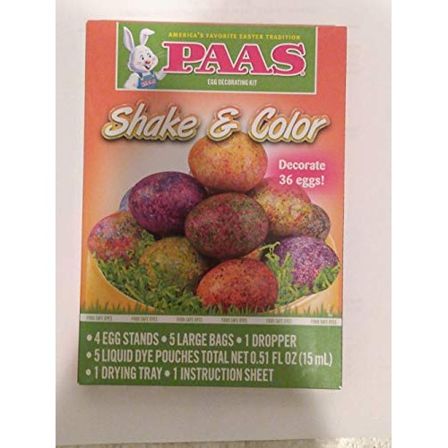 Paas Shake &Amp; Color Easter Egg Decorating Kit - Makes 36 Eggs
