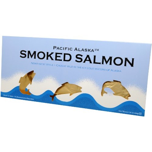 Pacific Alaska Smoked Wild Salmon, 16-Ounce Box