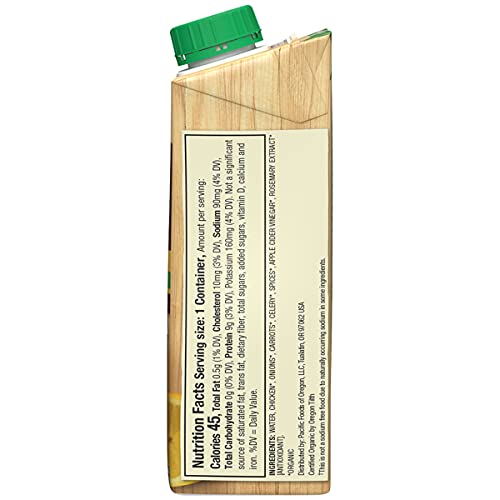 Pacific Foods Organic Bone Broth, Original Chicken, 8-Ounce Cart