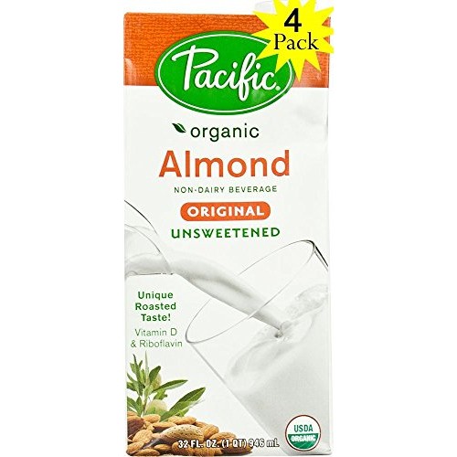 Pacific Beverages Unsweetened Almond Original, Gluten Free, 32-O