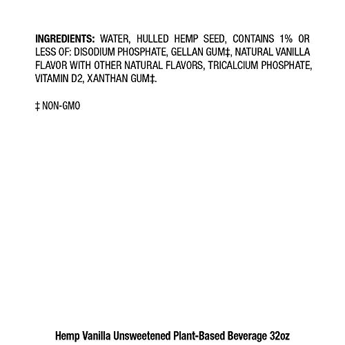 Pacific Foods All Natural Unsweetened Hemp Vanilla, 32-Ounce Box