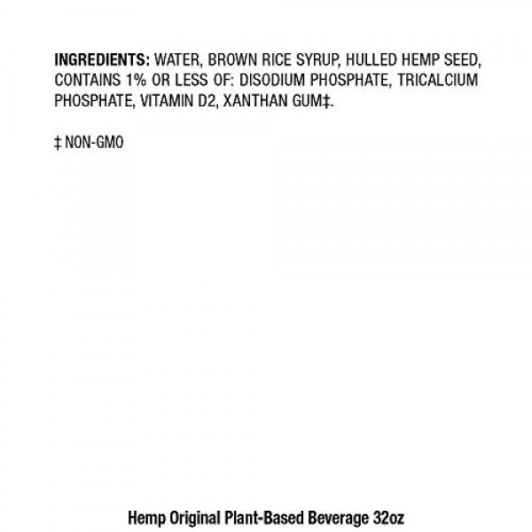 Pacific Foods Hemp Original Plant-Based Beverage, 32oz, 12-pack
