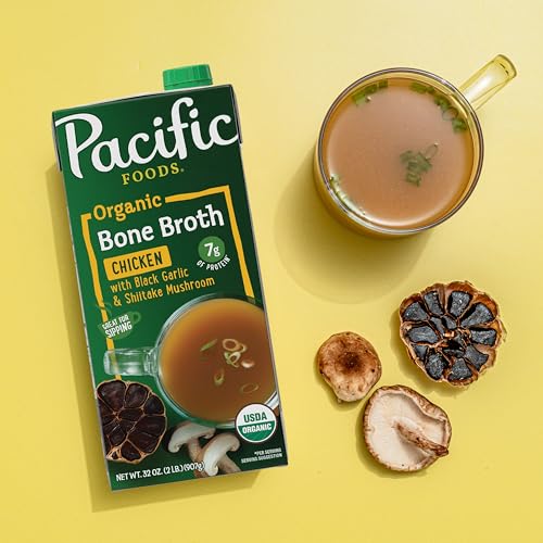 Pacific Foods Organic Chicken Bone Broth With Black Garlic and S...