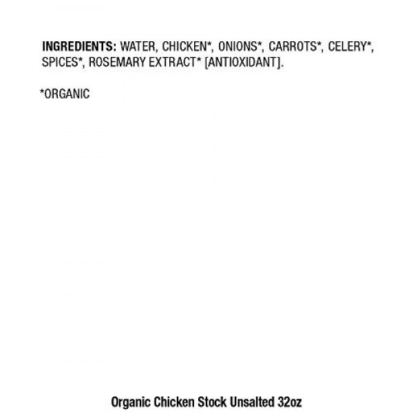 Pacific Foods Organic Chicken Stock, Unsalted, 32 Fl Oz