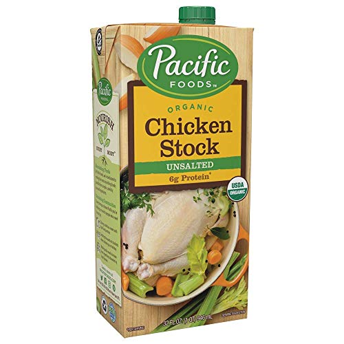 Pacific Foods Organic Chicken Stock, Unsalted, 32 Fl Oz