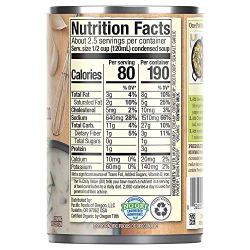 Pacific Foods Organic Cream Of Chicken Condensed Soup, 10.5Oz P