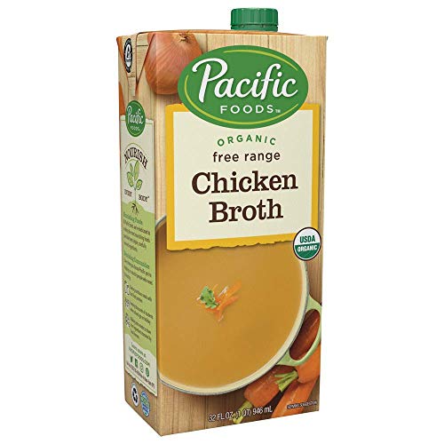 Pacific Foods Organic Free Range Chicken Broth, 32-Ounce Carton