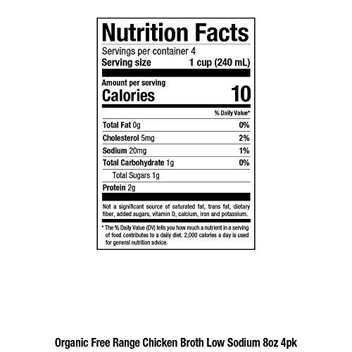 Pacific Foods Organic Free Range Chicken Broth, Low Sodium, 32Oz