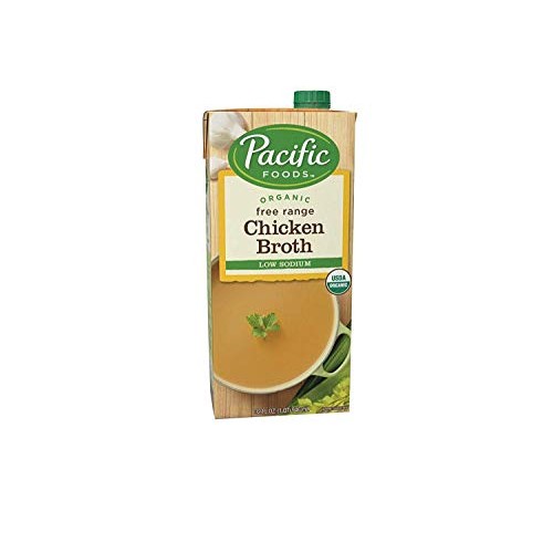 Pacific Foods Organic Free Range Chicken Broth, Low Sodium, 32Oz