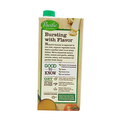 Pacific Foods Organic Low Sodium Vegetable Broth, 32 Oz