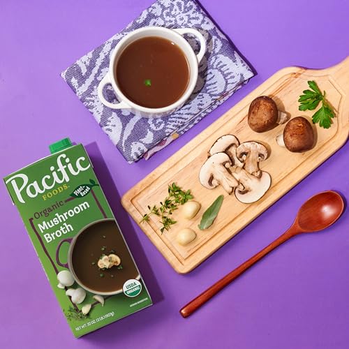 Pacific Foods Organic Mushroom Broth, 32 oz Carton Case of 12