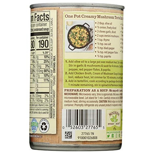 Pacific Foods Organic Mushroom Condensed Soup, 10.5 Oz
