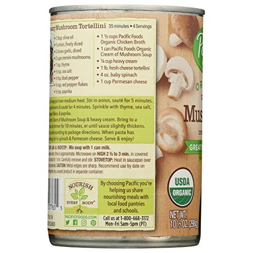 Pacific Foods Organic Mushroom Condensed Soup, 10.5 Oz