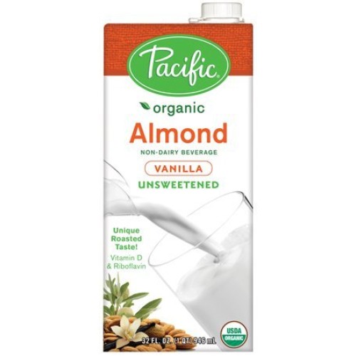 Pacific Foods, Organic Unsweetened Almond-Vanilla Pack Of 2
