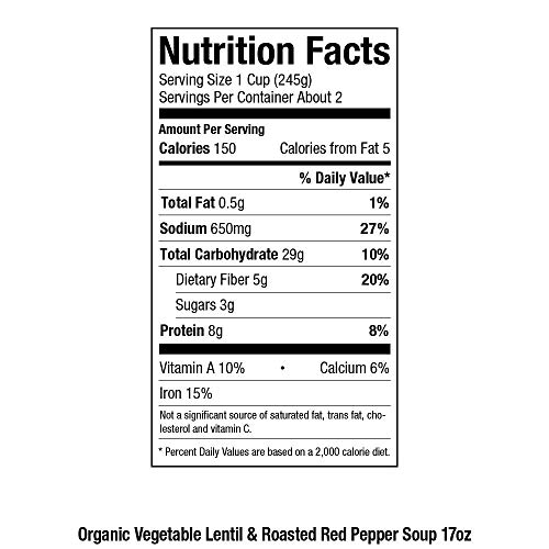 Pacific Foods Organic Vegetable Lentil &Amp; Roasted Red Pepper Soup