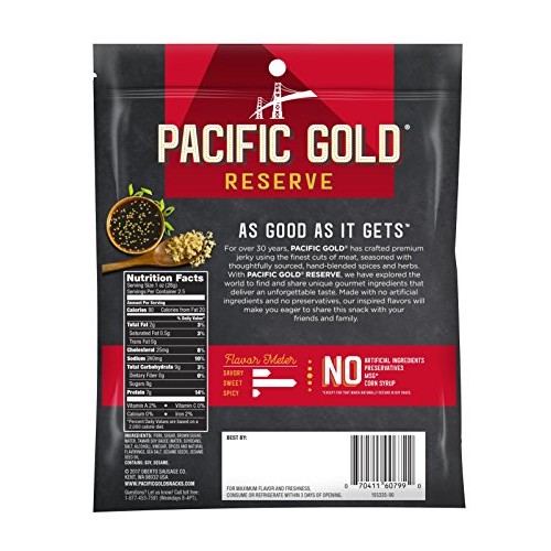 Pacific Gold Reserve Sweet Korean Bbq Pork Jerky, 2.5 Ounce Pac