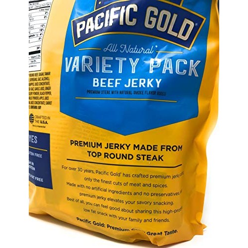 Pacific Gold Beef Jerky Original &Amp; Teriyaki, 12 Count Per Bag 2