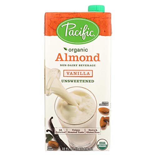 Pacific Foods, Organic Unsweetened Almond-Vanilla Pack Of 12