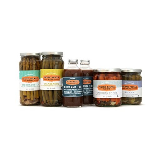 Pickle Gift Set In Branded Wood Crate 5-Pack - Variety Of Pick