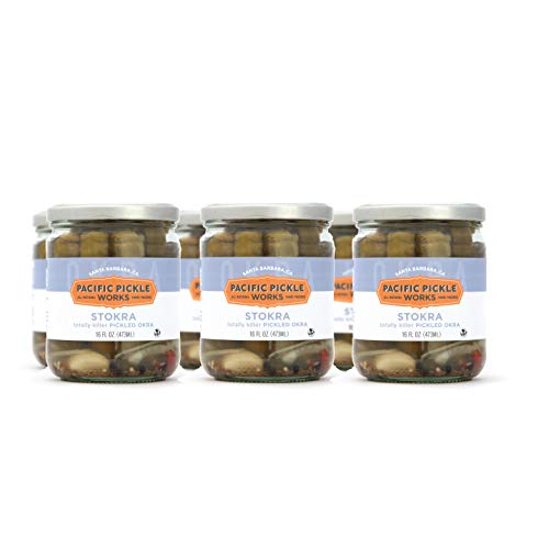 Stokra 6-Pack - Pickled Okra 16Oz