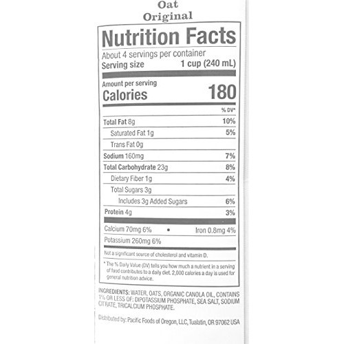 Pacific Natural Foods Oat Milk Barista Series-Non-Dairy Gluten F
