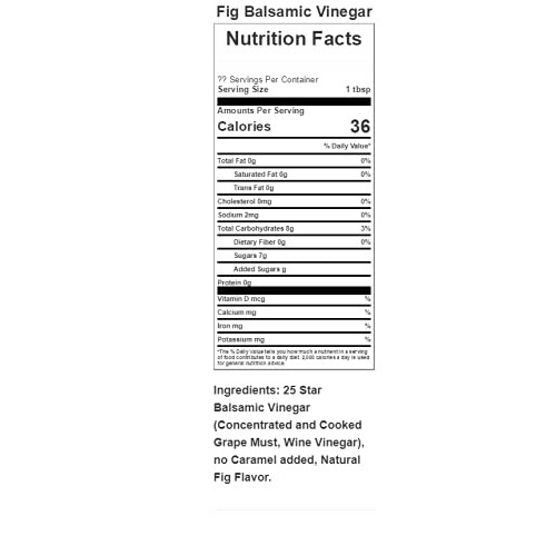 Pacifica Culinaria Aged Balsamic Vinegar Mission Fig