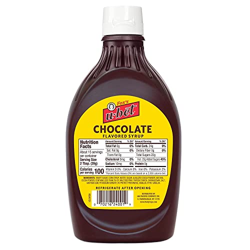 Fox’s U-bet Chocolate Flavored Syrup — A Brooklyn Original, 20OZ...