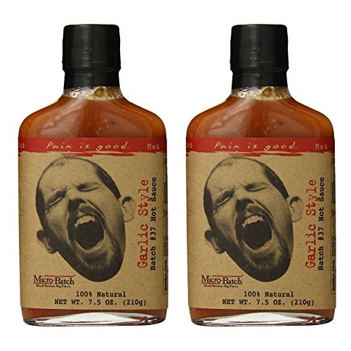 Garlic Style Hot Sauce - 2 Pack - 7.5Oz Bottle - Made In Usa Wit