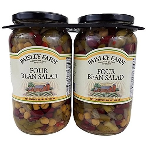 Paisley Farm Natural Four Bean Salad Glass 35.5 Fl Oz Each 2Pack
