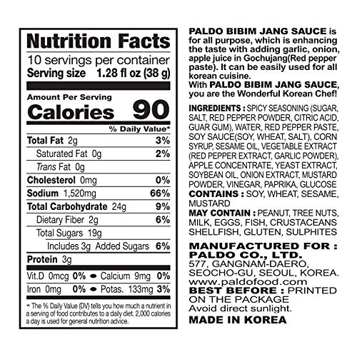 Paldo Fun &Amp; Yum Bibim Jang Sauce For Noodles Ramen Bibimbap Rice