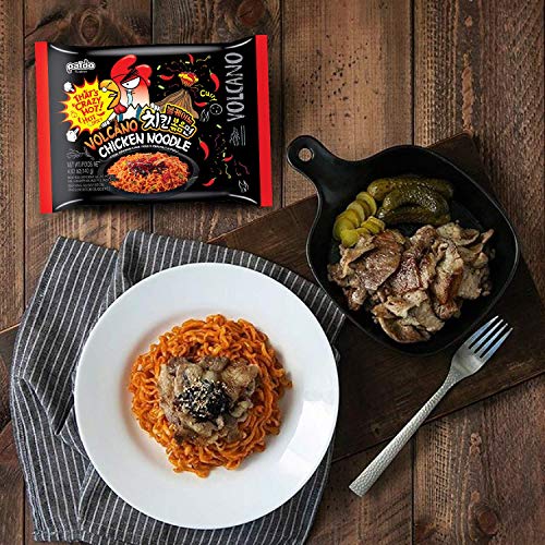 Paldo Fun &Amp; Yum Volcano Spicy Chicken Noodle, 4.93 Ounce Pack O