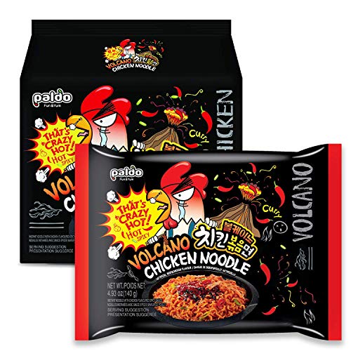 Paldo Fun &Amp; Yum Volcano Spicy Chicken Noodle, 4.93 Ounce Pack O