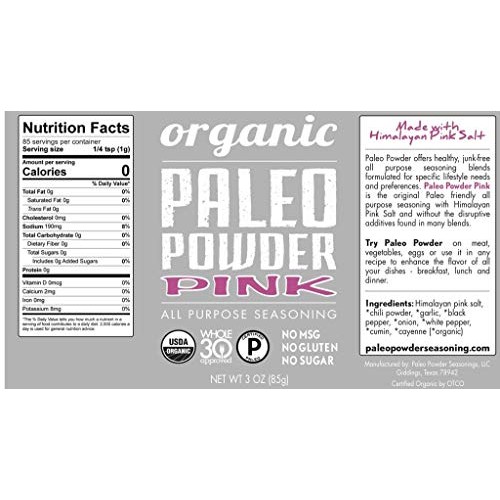 Paleo Powder All Purpose Organic Seasoning With Himalayan Pink S