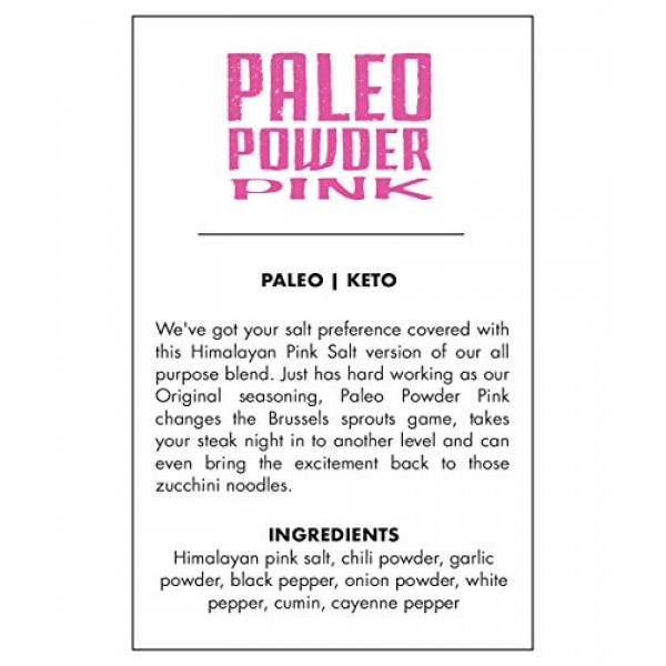 Paleo Powder All Purpose Organic Seasoning With Himalayan Pink S