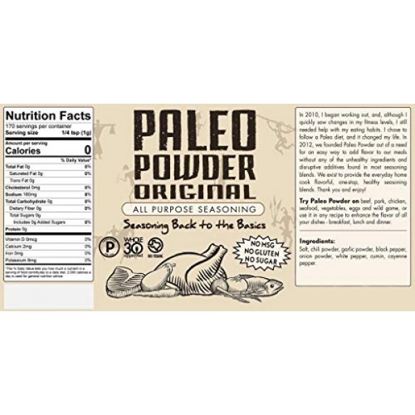 Paleo Powder All Purpose Seasoning Original Flavor. The First An