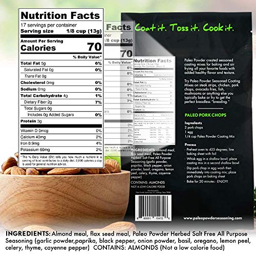 Paleo Powder Almond, Flax, Paleo Herbed Salt Free Breading Mix