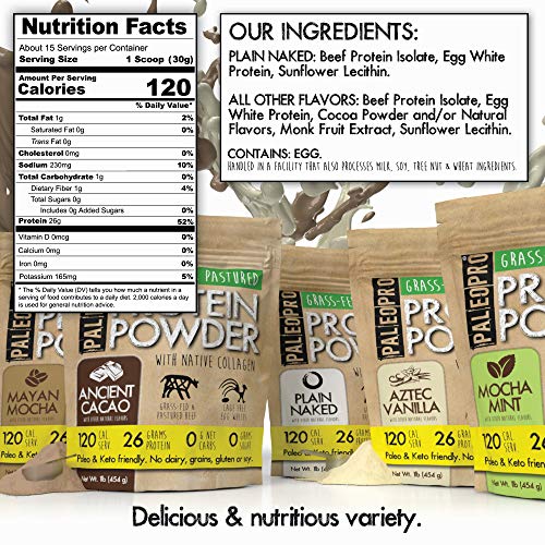 PaleoPro Protein Powder Ancient Cacao 1lb. Grass-Fed, Pastured...