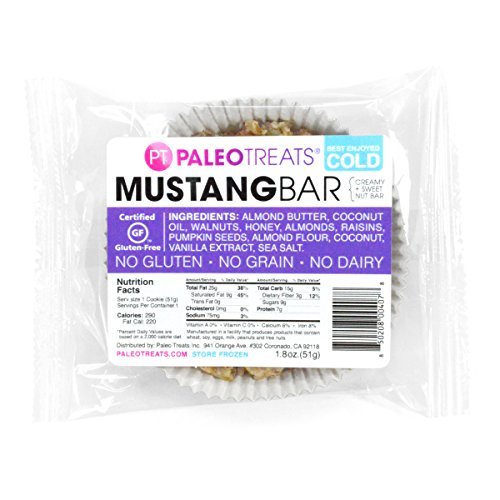 Paleo Treats Mustang Bar: Paleo Cookie, Gluten-Free, Grain-Free,