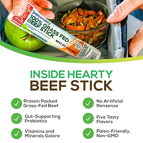 Paleovalley: 100% Grass Fed Beef Sticks 10 Count - Original Fl