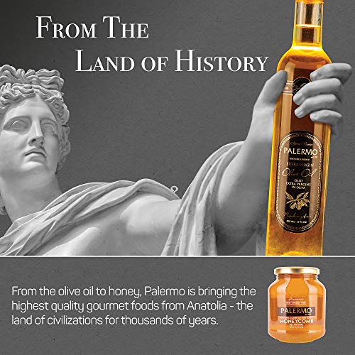 Palermo Premium Honey With Comb, 100% Edible, All Natural, Raw,
