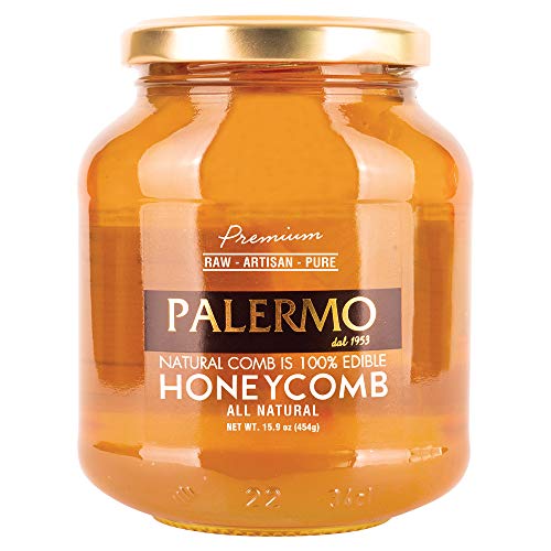 Palermo Premium Honey With Comb, 100% Edible, All Natural, Raw,