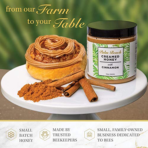 Palm Beach Creamed Honey With Cinnamon, Naturally Flavored Honey