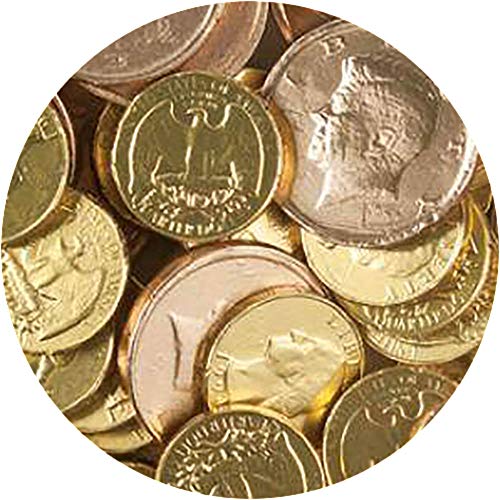 Gold Foiled Milk Chocolate Half Dollar &Amp; Quarter Coins - 3 Lb Bu