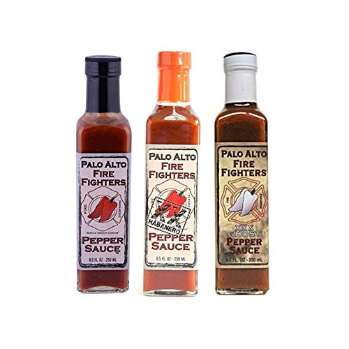 Palo Alto Firefighters Pepper Sauce, 8.5 Ounce Variety Three Pac