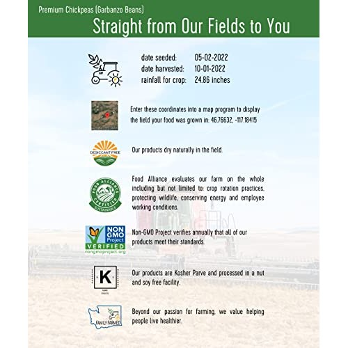 Dried Chickpeas | Garbanzo Beans Dry | Family Farmed in Washingt...