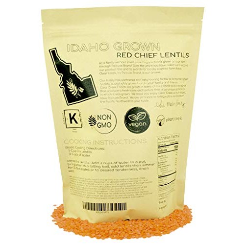 Grown In Idaho Red Lentils • Non-Gmo • 4 Lb Resealable Bag • Red
