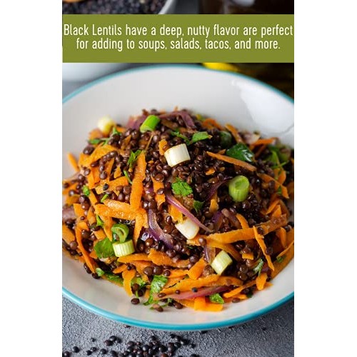 Grown In Montana Black Beluga Lentils • 4 Lb Resealable Bag • No