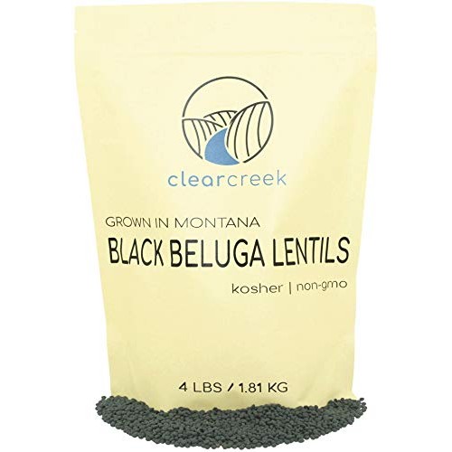 Grown In Montana Black Beluga Lentils • 4 Lb Resealable Bag • No