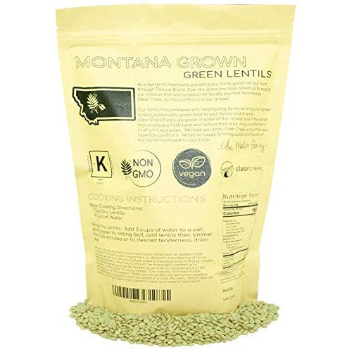 Grown In Montana Green Lentils • 4 Lb Resealable Bag • Non-Gmo •
