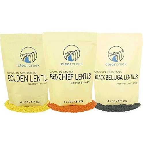 Red Lentils • Black Beluga Lentils • Golden Lentils • Non-Gmo •